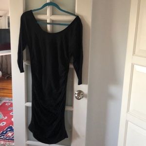LBD, sexy,  flattering rouching, ballet neck